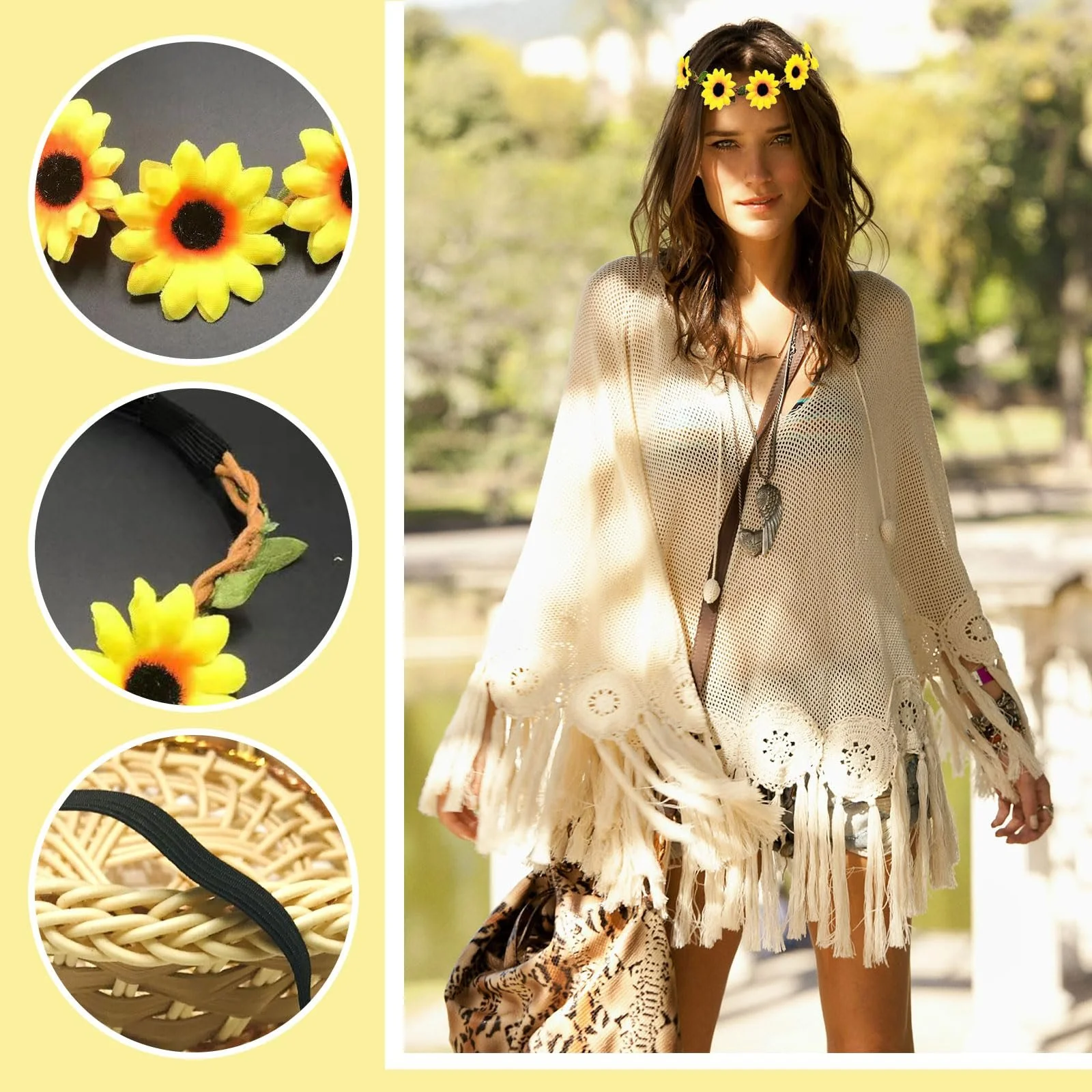 Набор: венок из подсолнухов, фото №4