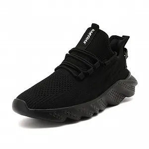 Кросівки Linenghs Спортивні Легкі Дихаючі Чорний - Фото 1