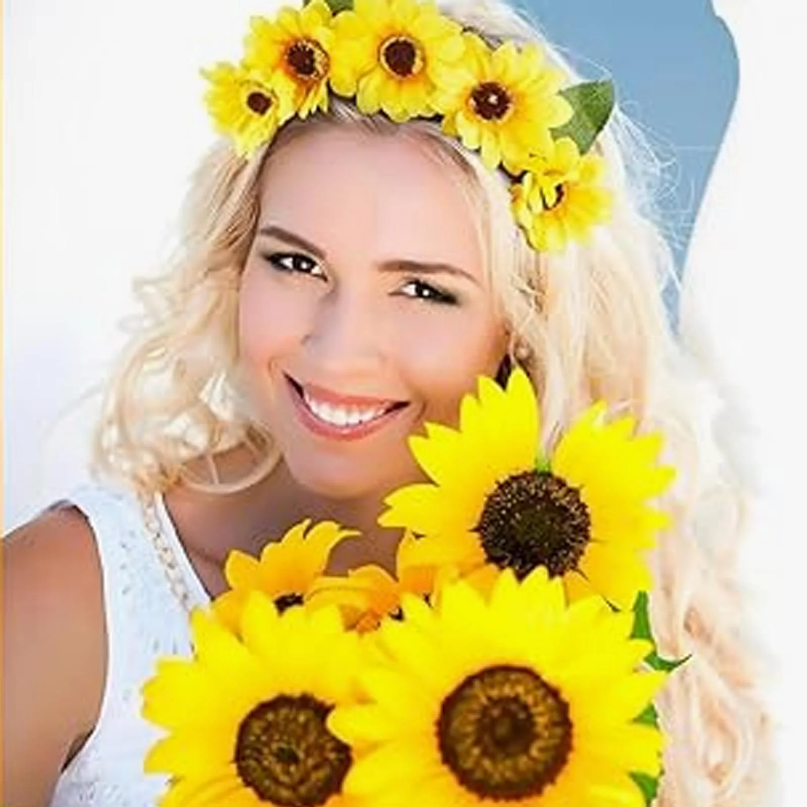 Обруч для волосся Соняшник Квітка для волосся, фото №6