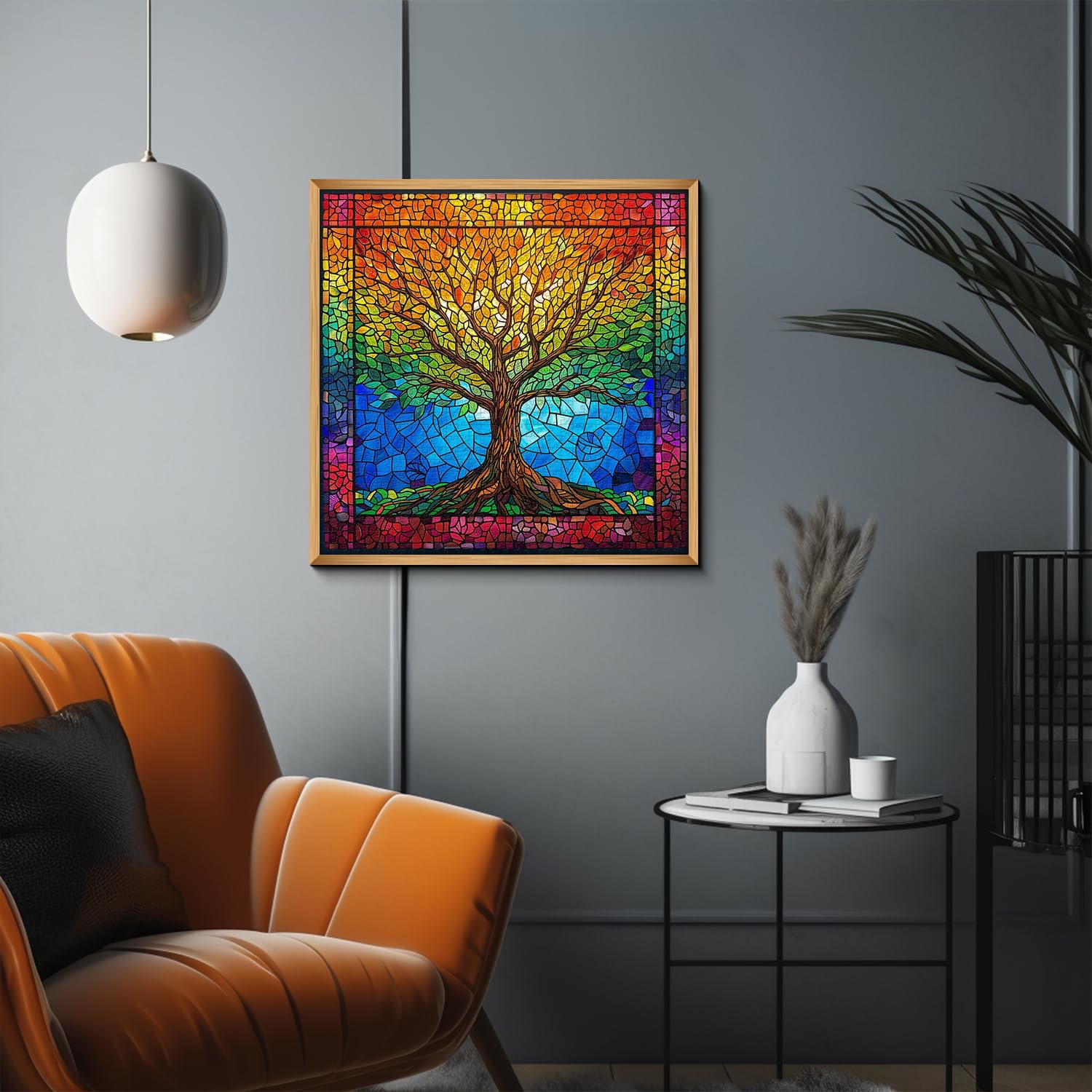 Пазлы PICKFORU Tree of Life 1000+ элементов Витраж Мозаика Разноцветные, фото №7