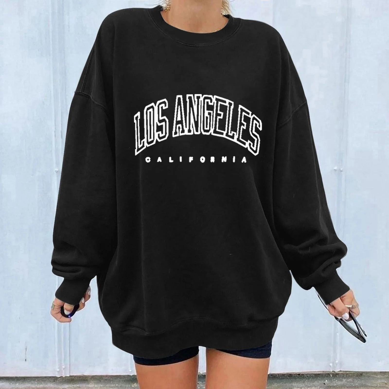 Женские Пуловеры Los Angeles California Свитшоты с круглым вырезом, фото №2 Женские Пуловеры Los Angeles California Свитшоты с круглым вырезом, фото №2