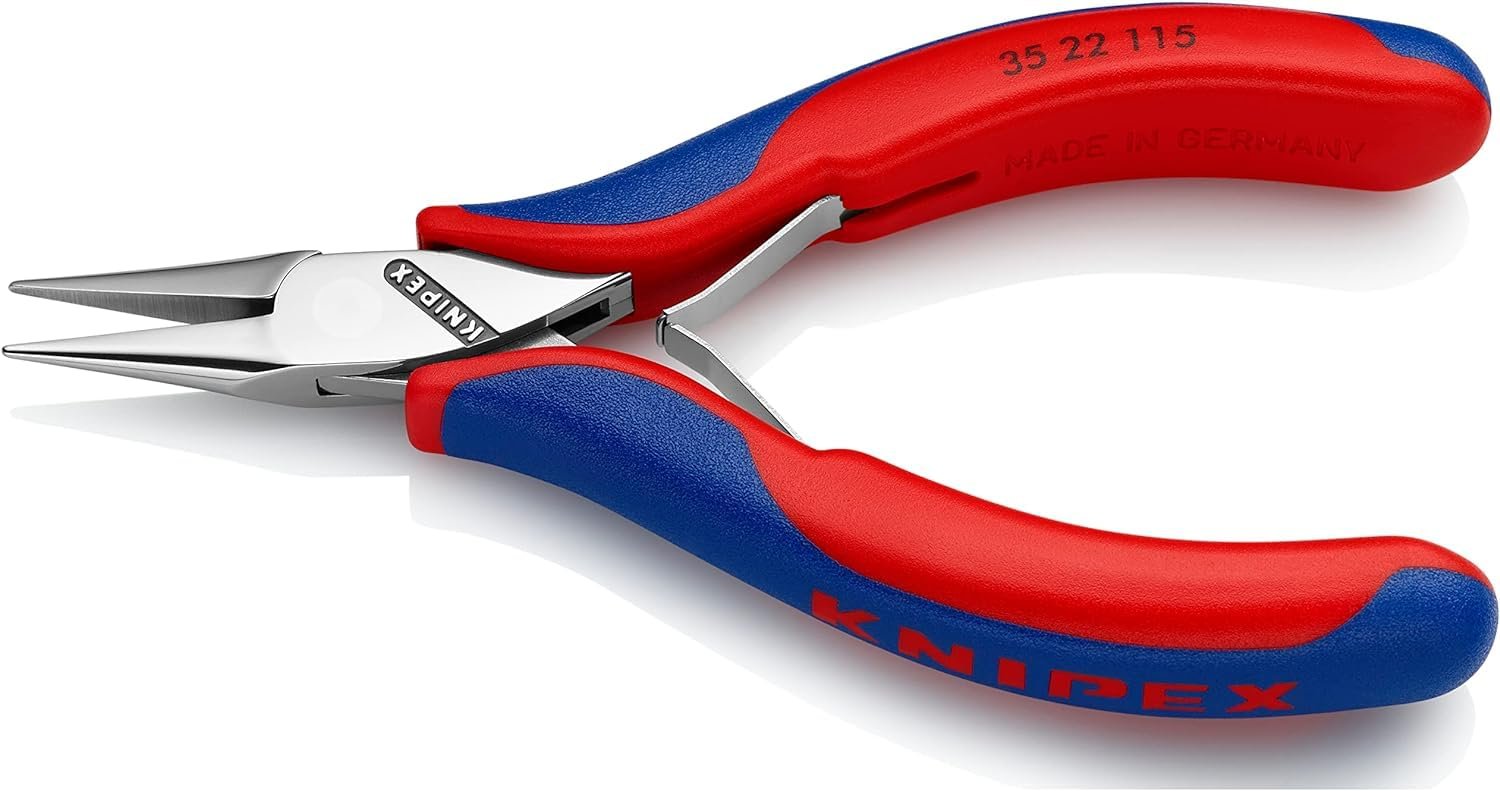 Плоскогубцы для электроники KNIPEX / С торцевым соединением и многокомпонентными ручками / 115 мм, фото №2