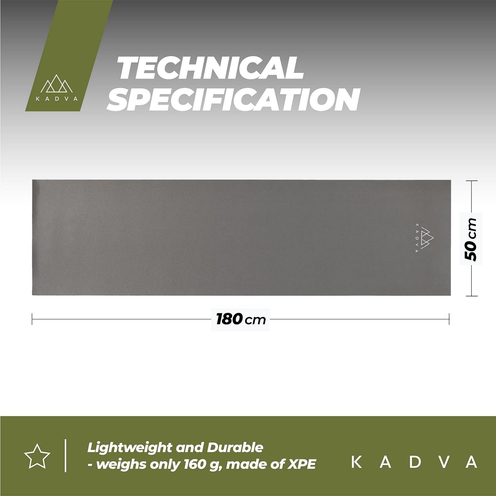 Килимок KADVA Alumat Легкий Компактний 180 x 50 x 0,5 см Сірий, фото №2 Килимок KADVA Alumat Легкий Компактний 180 x 50 x 0,5 см Сірий, фото №2