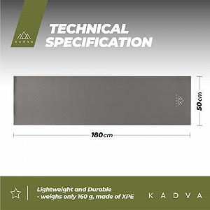 Килимок KADVA Alumat Легкий Компактний 180 x 50 x 0,5 см Сірий ціна на synthetic.ua - Фото 1 Килимок KADVA Alumat Легкий Компактний 180 x 50 x 0,5 см Сірий synthetic.ua - Фото 1