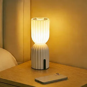 Настільна лампа LED Bedside Lamp Wireless Rechargeable 2700 K RGB USB-C IP54 Beige - Фото 1