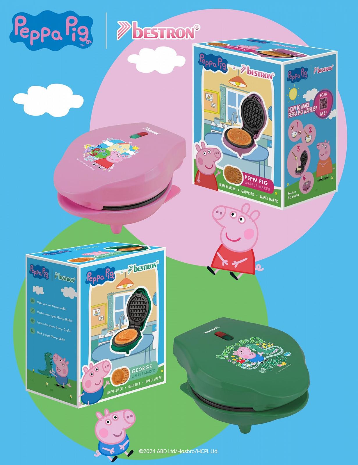 Вафельница Bestron Peppa Pig Мини, 10 см Розовый, фото №6