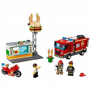 Конструктор LEGO City Пожежа в бургер-кафе 327 деталей 60214 synthetic.ua - Фото 1