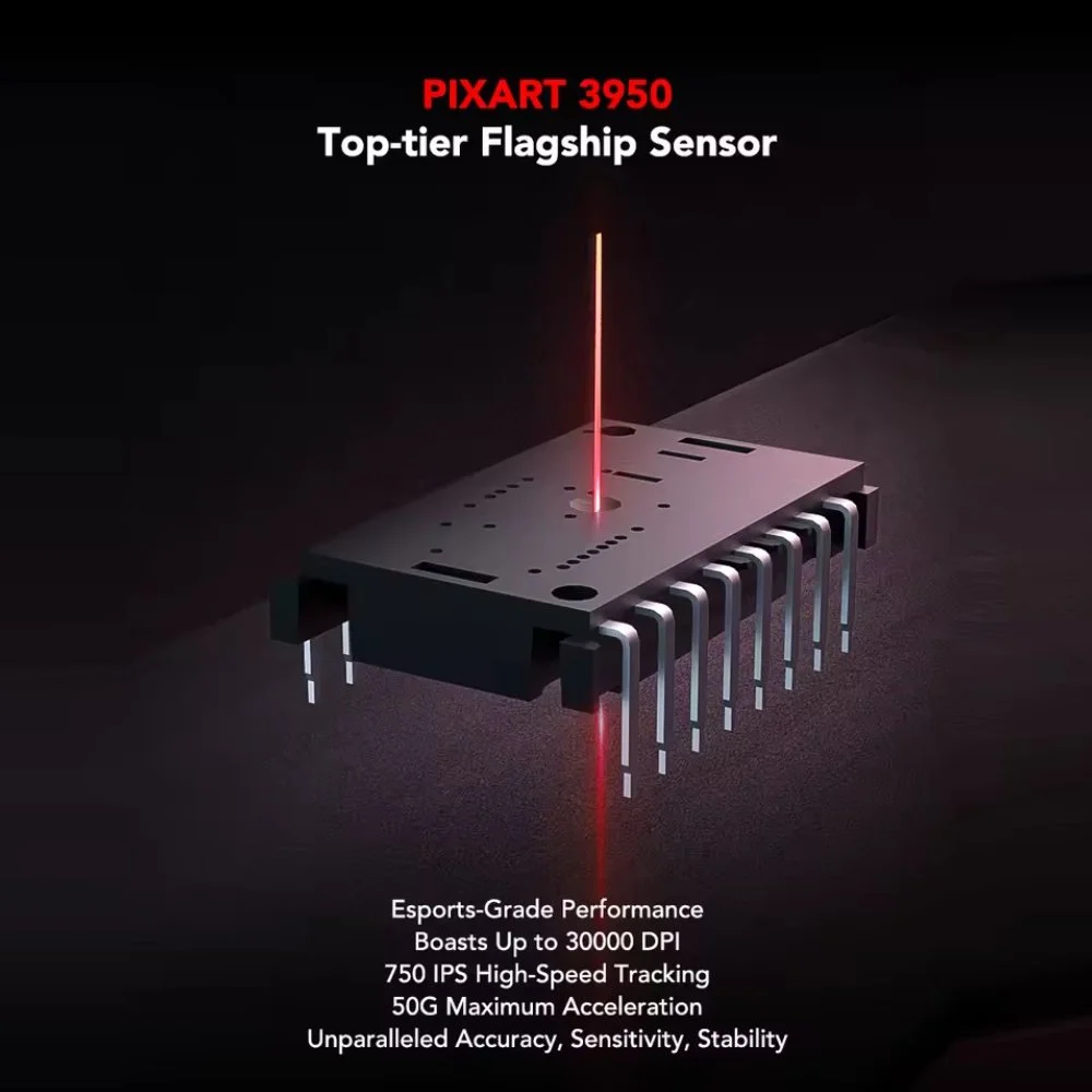 Ігрова мишка KYSONA Jupiter Ultra Green PAW3950 30000DPI 8000Гц 750IPS 50G, фото №6