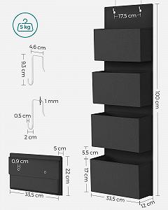 Підвісний органайзер Songmics з 4 кишенями 33,5 x 12 x 100 см synthetic.ua - Фото 1