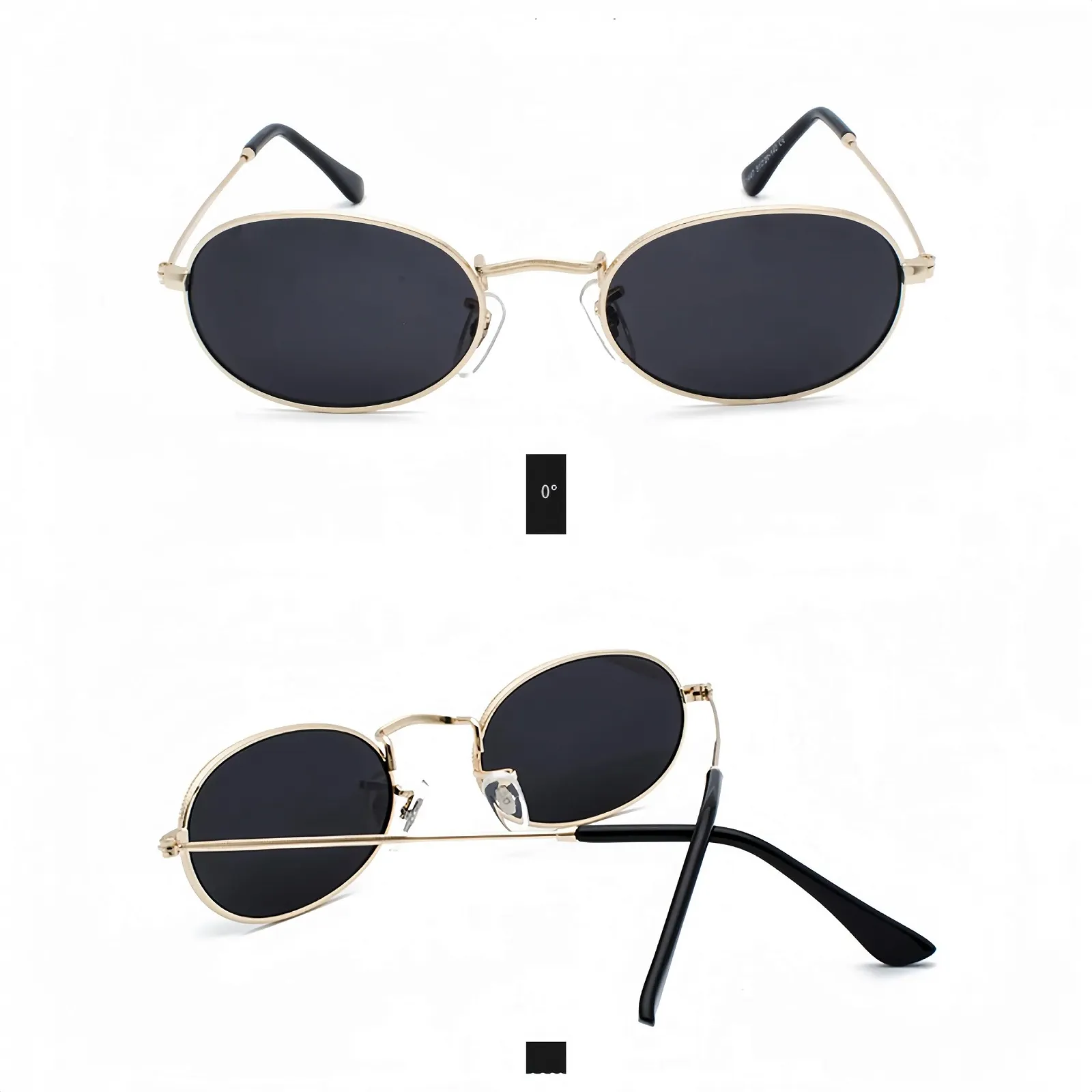 Сонцезахисні окуляри Овальні WDZAYXC Модні для чоловіків і жінок Легкі Металева оправа, фото №2