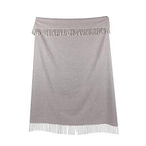 Шерстяной плед Lanavitta Cashmere "Polo" - Роскошный плед и покрывало - Уютный диван и одеяло из 50% шерсти и 50% кашемира - Серый - 140 x 200 см synthetic.ua - Фото 1