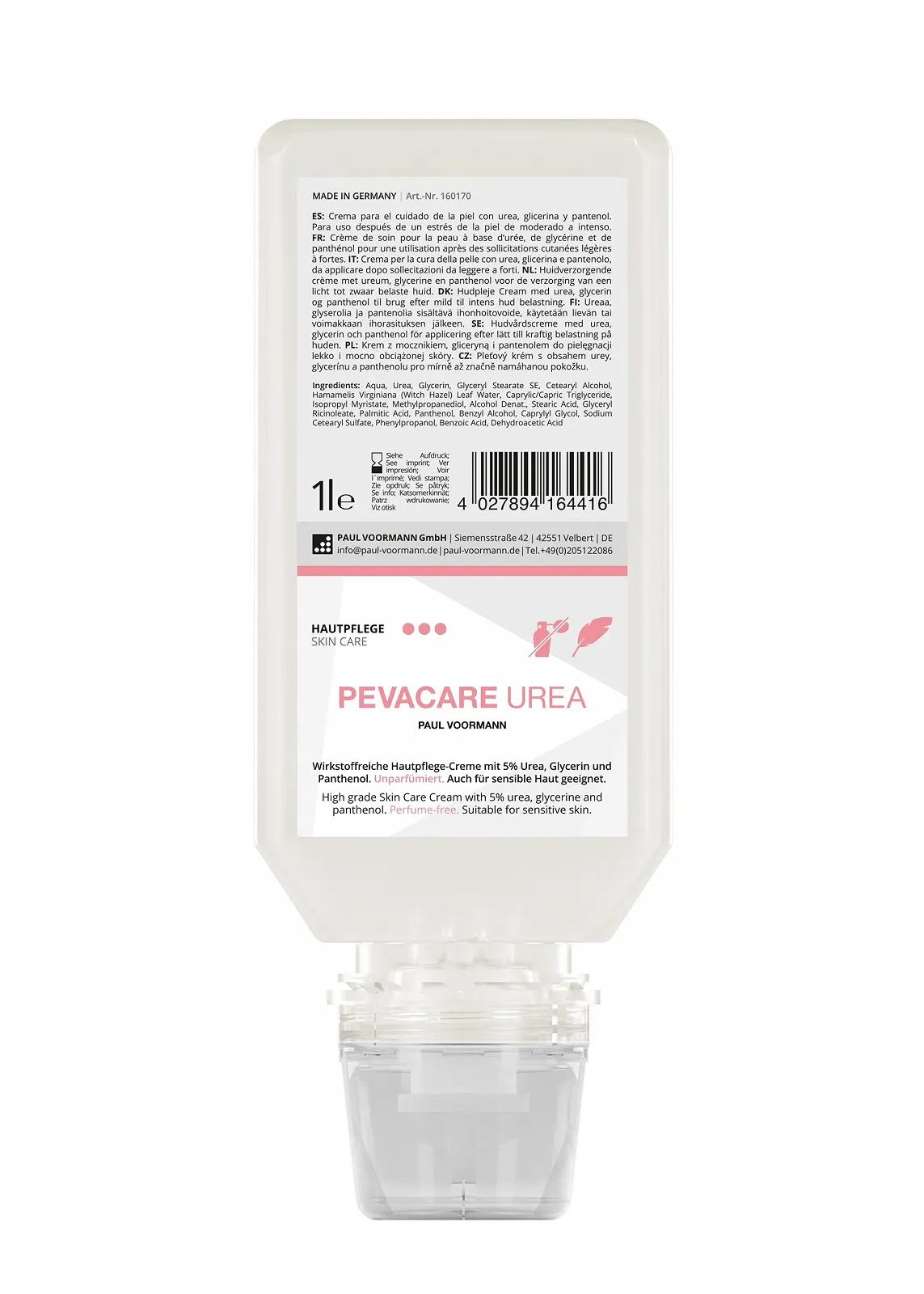 Крем Pevacare Активні інгредієнти 5% Сечовина 1 літр (6 шт. в упаковці), фото №1 Крем Pevacare Активні інгредієнти 5% Сечовина 1 літр (6 шт. в упаковці), фото №1