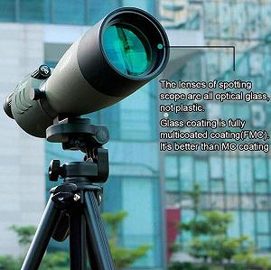 Телескоп SV17 25-75x70 Zoom Spotting Scope Prism FMC Lens Coating Монокуляр Водонепроницаемый Оптика бурый synthetic.ua - Фото 1