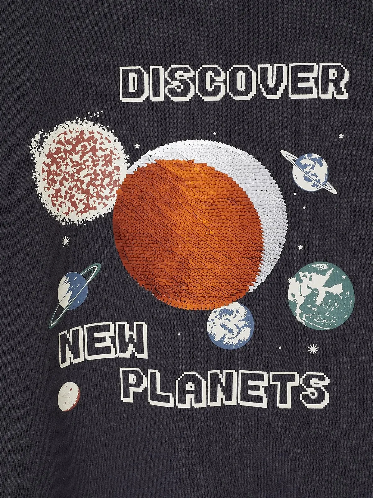 Толстовка Vertbaudet Планети з двосторонніми паєтками для хлопчиків, фото №3