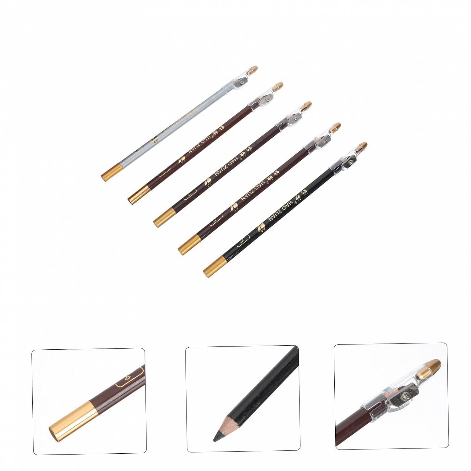Олівець для брів Amosfun Pack of 5 Eyebrow Pencil Темно-коричневий Олівець з точилкою, фото №6