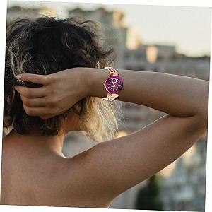 Часы WRITWAA Женские Часы Смарт-часы Кварцевые Фиолетовые, Фиолетовый synthetic.ua - Фото 1