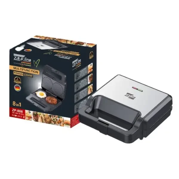 Вафельница мультимейкер орешница гриль 8в1 Zepline 2200W Мощный электрогриль со сменными пластинами ZP-808, фото №4 Вафельница мультимейкер орешница гриль 8в1 Zepline 2200W Мощный электрогриль со сменными пластинами ZP-808, фото №4