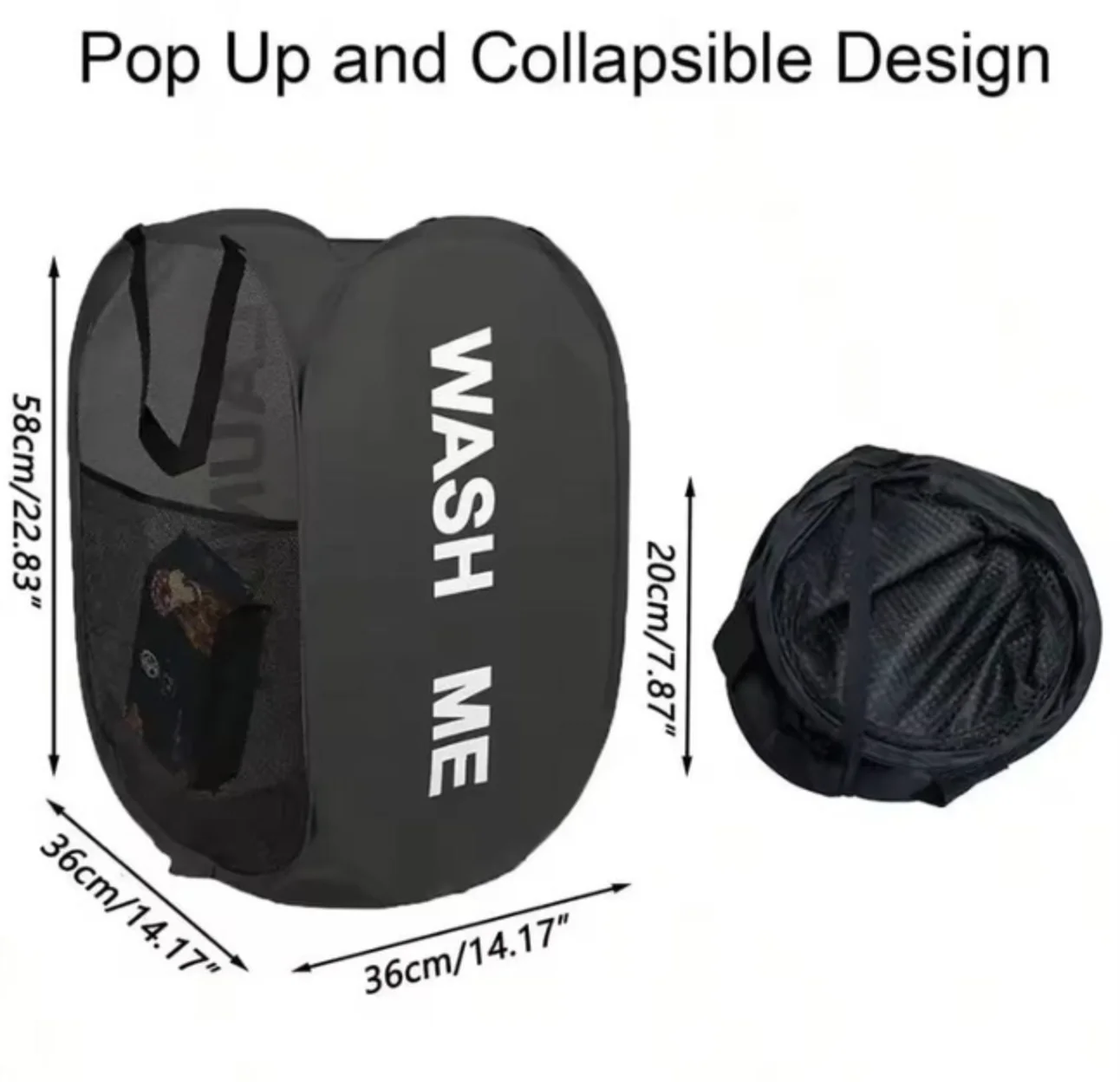 Універсальний кошик-чохол для прання і зберігання білизни 1 шт Оливковий, фото №8