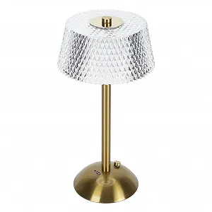 Настольная лампа Crystal Беспроводная Хрустальная Сенсорная 3 цвета Акумуляторная - Фото 1