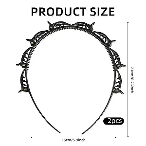 Набір обручів для волосся з затискачами (2 шт.) synthetic.ua - Фото 1