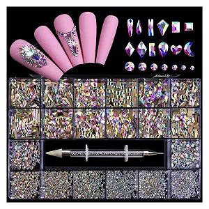 Набір страз для нігтів yaoqijie 2500 шт2500 штук - Фото 1