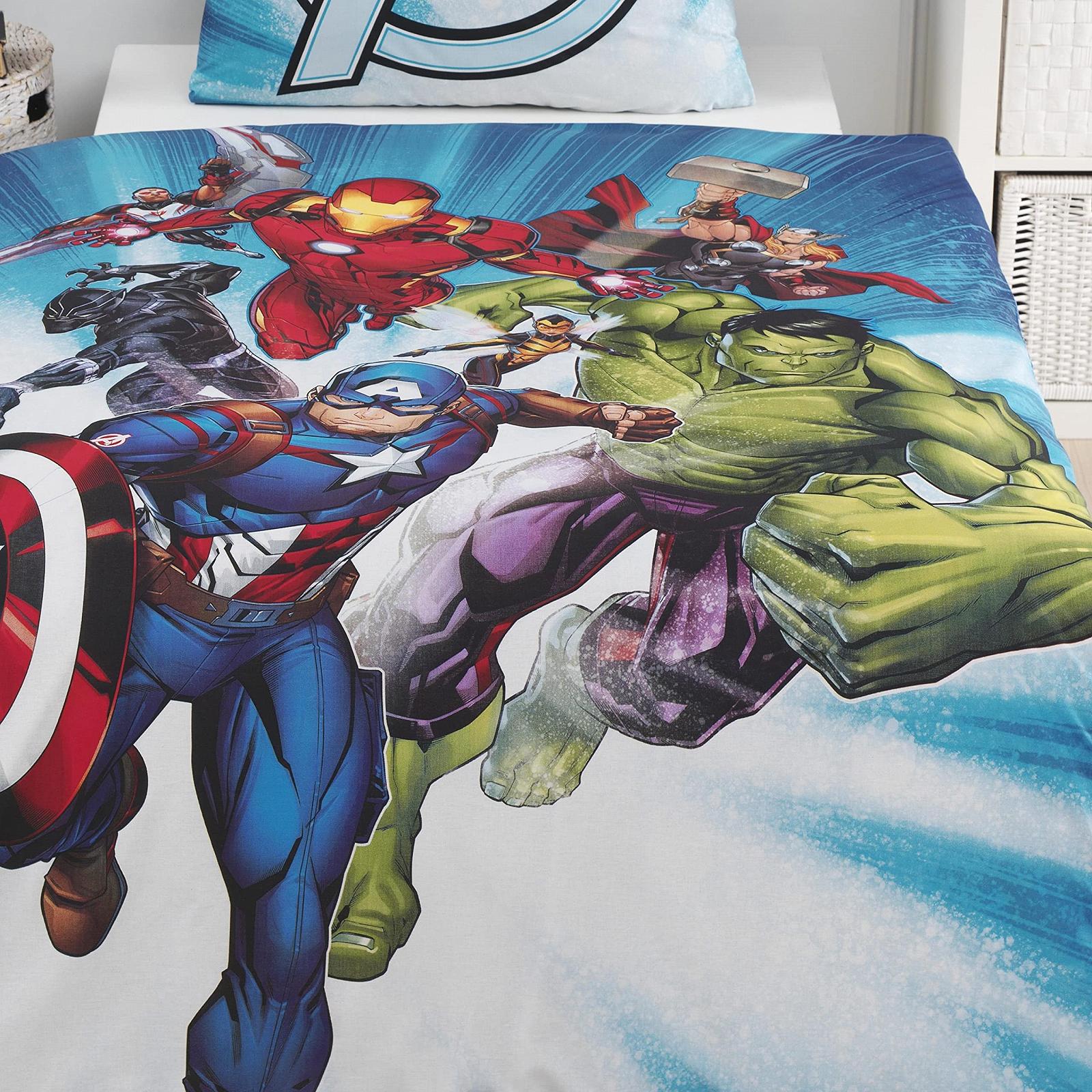 Постільна білизна Marvel Avengers, підковдра 135 x 200 см, наволочка 80 x 80 см, бавовна, фото №5