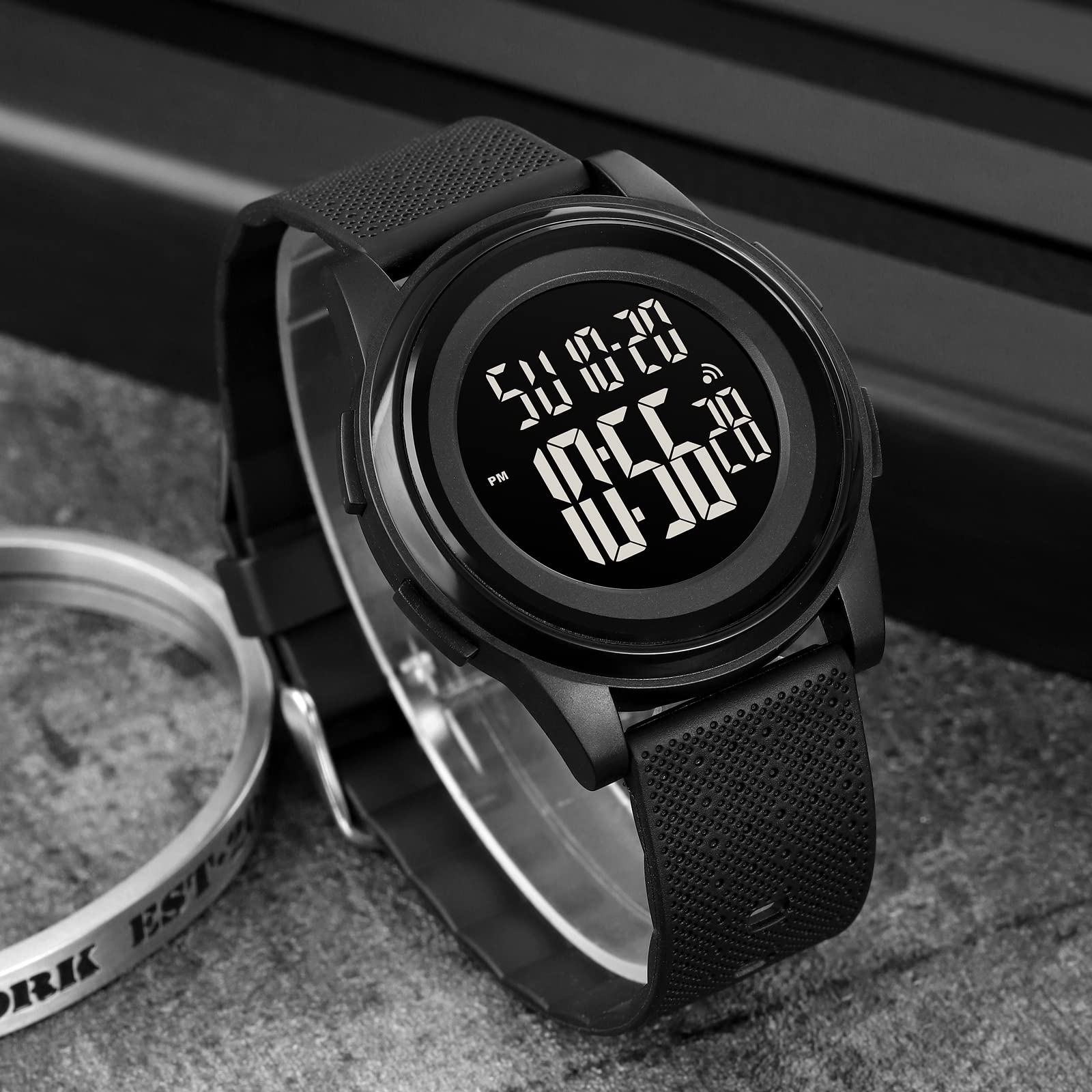 Часы SKMEI Digital Sports 1895-All, 1895-all Black-f LED Backlight Спортивные черные, фото №6