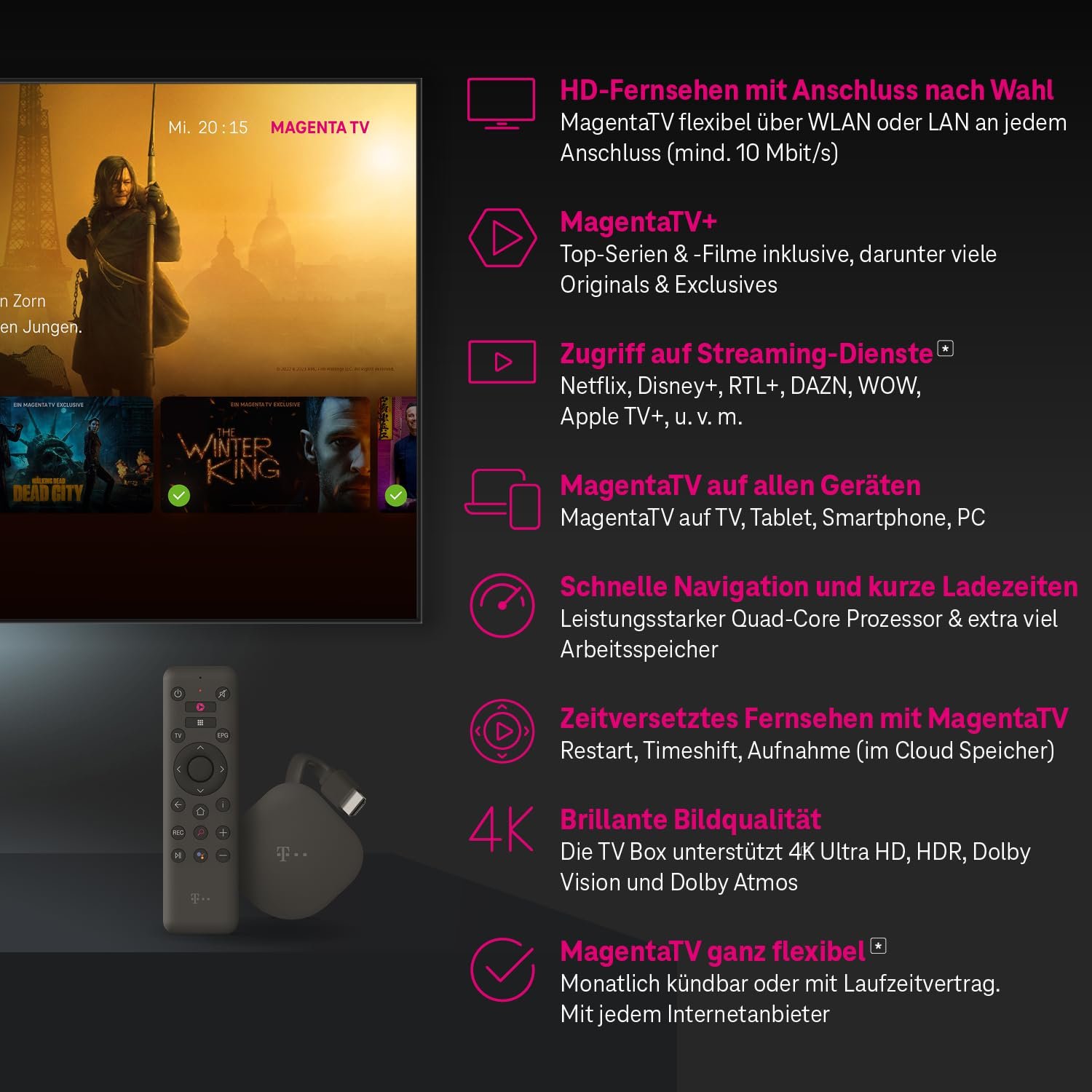 ТВ-приставка Telekom MagentaTV Stick, 4K UHD, фото №3