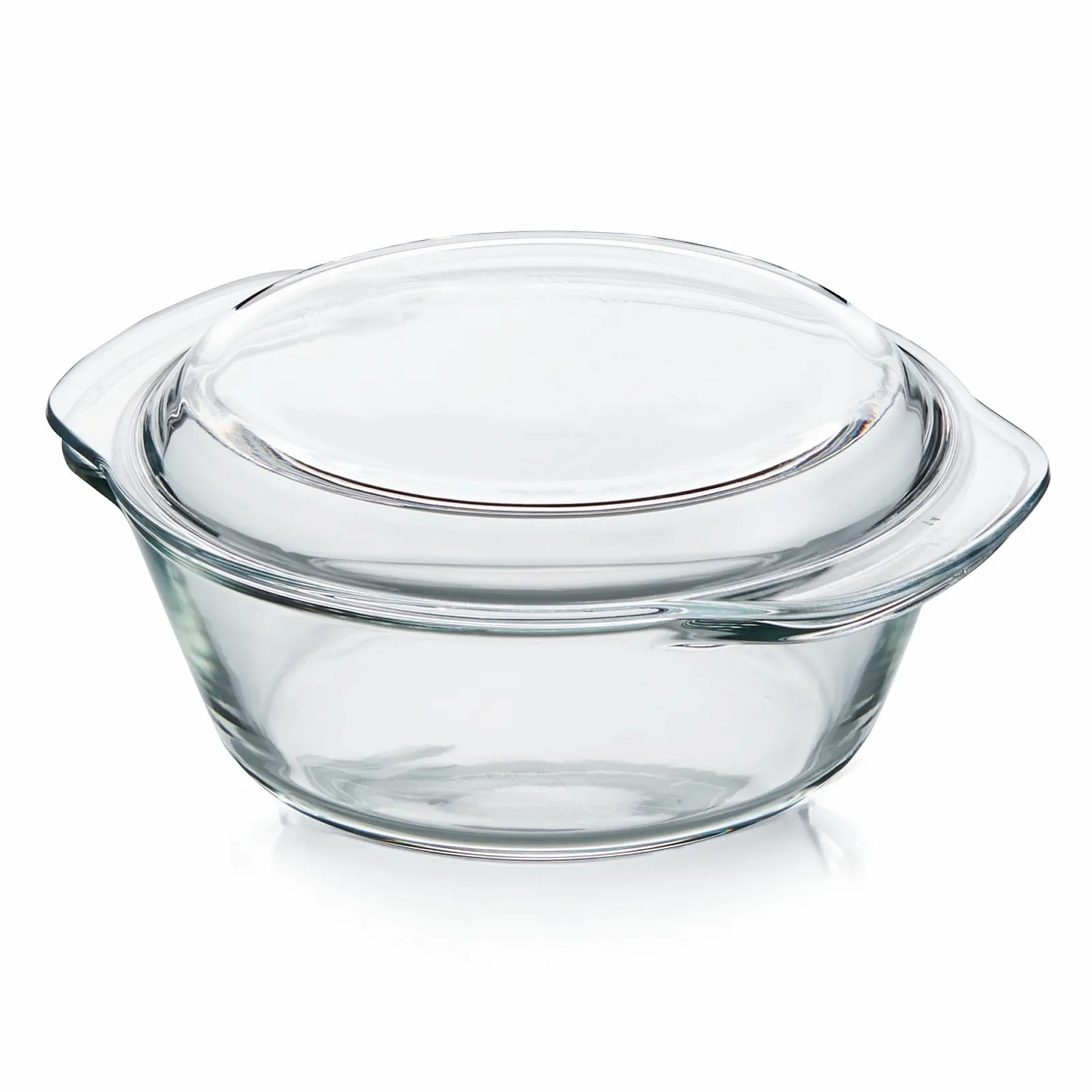 Форма KHG скляна з кришкою 1.5 л 23 x 10 x 21 см кругла прозора, фото №1