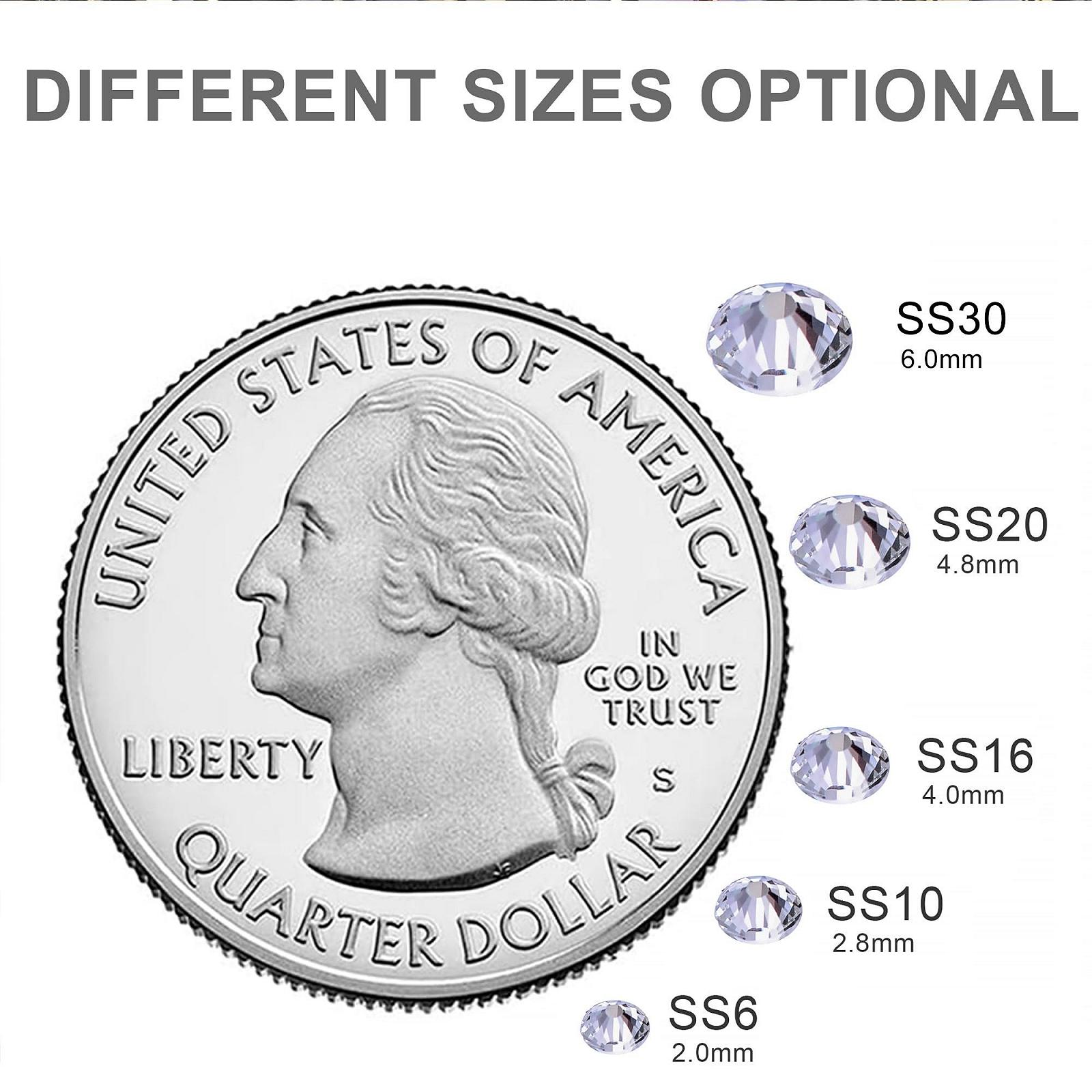 Стрази Скляні Топаз, Кристал SS6, SS30, 288 шт, фото №3 Стрази Скляні Топаз, Кристал SS6, SS30, 288 шт, фото №3