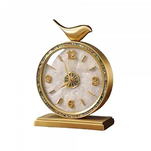 Настольные часы Yixinzi-2024 Современные настольные из латуни для гостиной, спальни - Фото 1