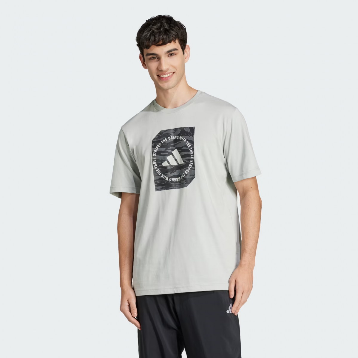 Футболка M C CAMO BOX T JI6762 Adidas Сірий 2XL, фото №1