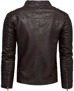 Чоловіча куртка з еко-шкіри Recea - Темно-коричнева - L synthetic.ua - Фото 1