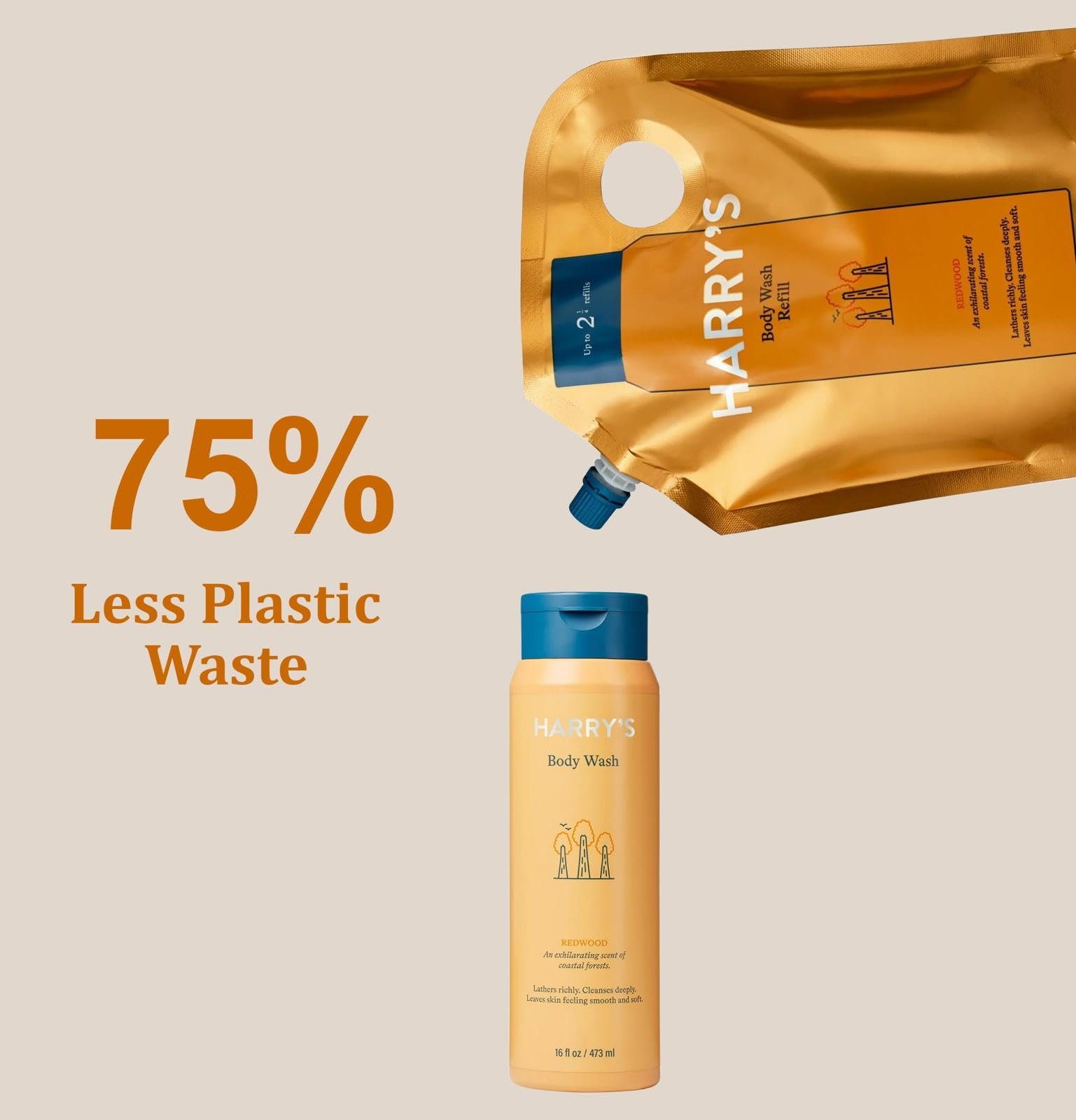 Гель для душу Harry's Sequoia змінний блок 100 мл, фото №2