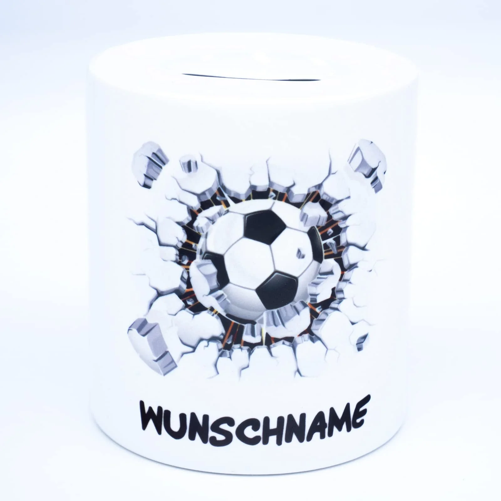 Копилка керамическая Футбольная белая 9,5 x 8,2 см, фото №1