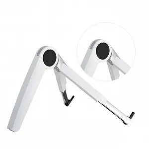 Підставка для ноутбука Dreieck Алюмінієва Регульована Складна Стабільна Охолоджуюча для планшета та ноутбука Офіс Дім Подорожі Білий - Фото 1