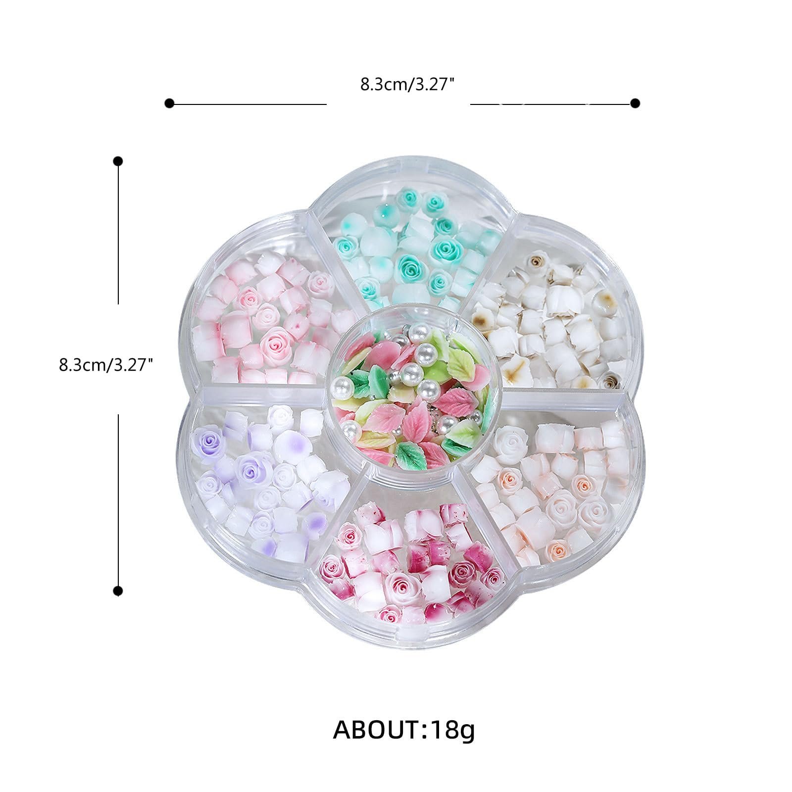 3D Квітка Троянда Листок Для нігтів Прикраси, фото №3