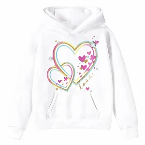 Худи для девочки - Флисовая толстовка с капюшоном, мягкий R пуловер с карманом, идеально подходит для игр в школе - Фото 1