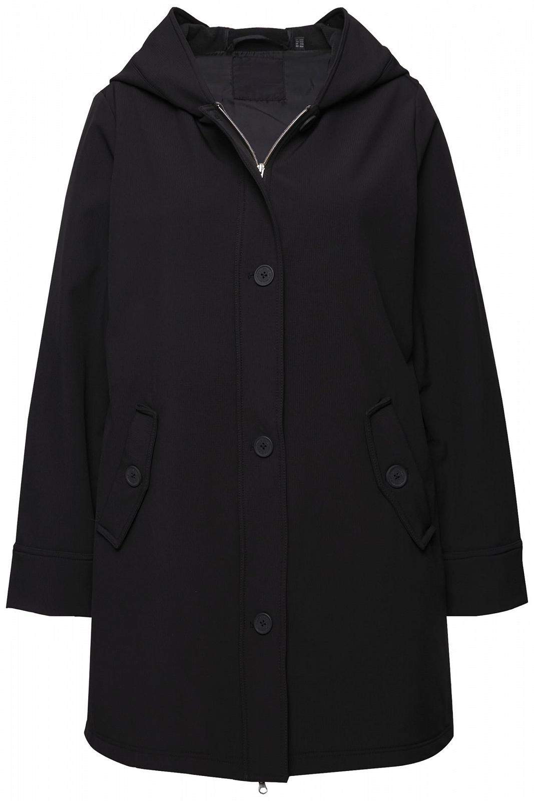 Жіноче пальто софтшелл Ulla Popken HYPRAR Водовідштовхувальне з капюшоном 829081, фото №3