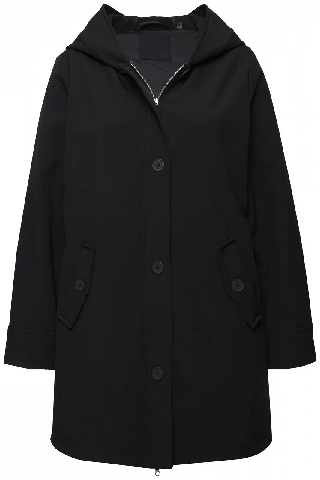 Жіноче пальто софтшелл Ulla Popken HYPRAR Водовідштовхувальне з капюшоном 829081, фото №3 Жіноче пальто софтшелл Ulla Popken HYPRAR Водовідштовхувальне з капюшоном 829081, фото №3