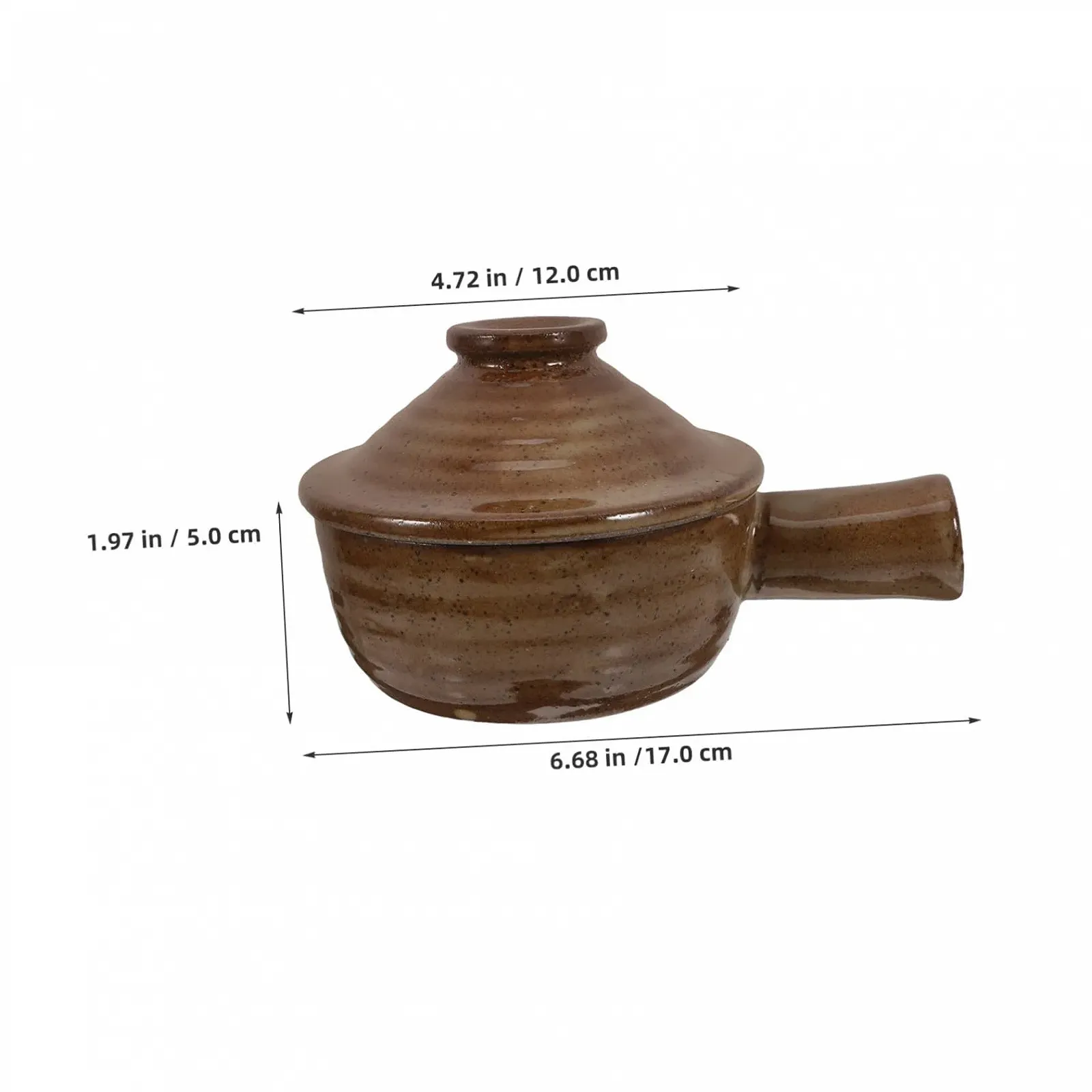 Набор кастрюль-жаровен 2 шт. керамика жаростойкие терракотовые с крышкой, фото №2