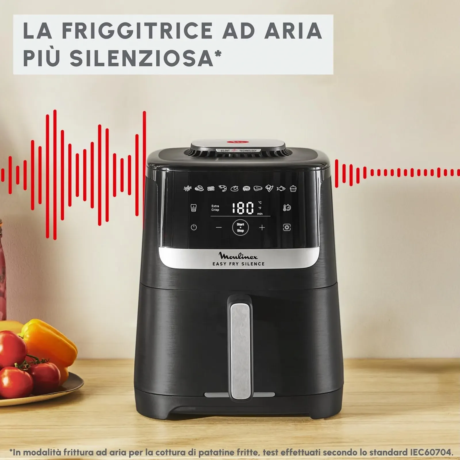 Мультипіч Moulinex Easy Fry Silence XL We 176 10 програм Чорний/Червоний, фото №2 Мультипіч Moulinex Easy Fry Silence XL We 176 10 програм Чорний/Червоний, фото №2