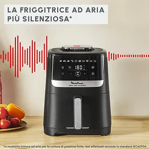 Мультипечь Moulinex Easy Fry Silence XL We 176 10 программ Черный/Красный synthetic.ua - Фото 1