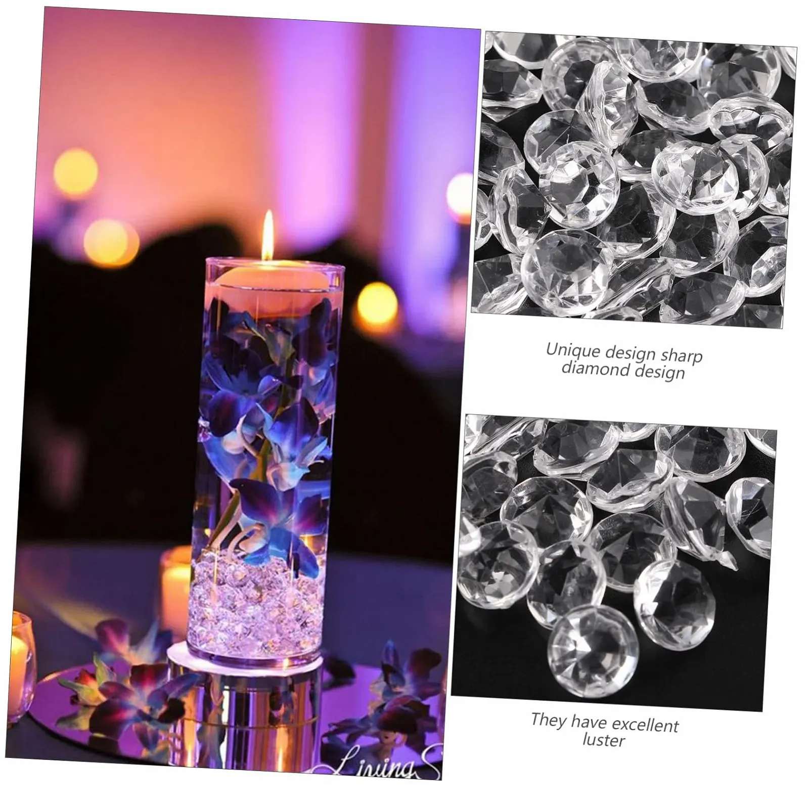 Стразы Акриловые Anneome 500 шт. Прозрачный, фото №3