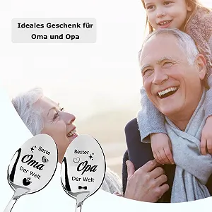 Кофейная ложка с гравировкой для бабушки и дедушки, набор 2 шт synthetic.ua - Фото 1