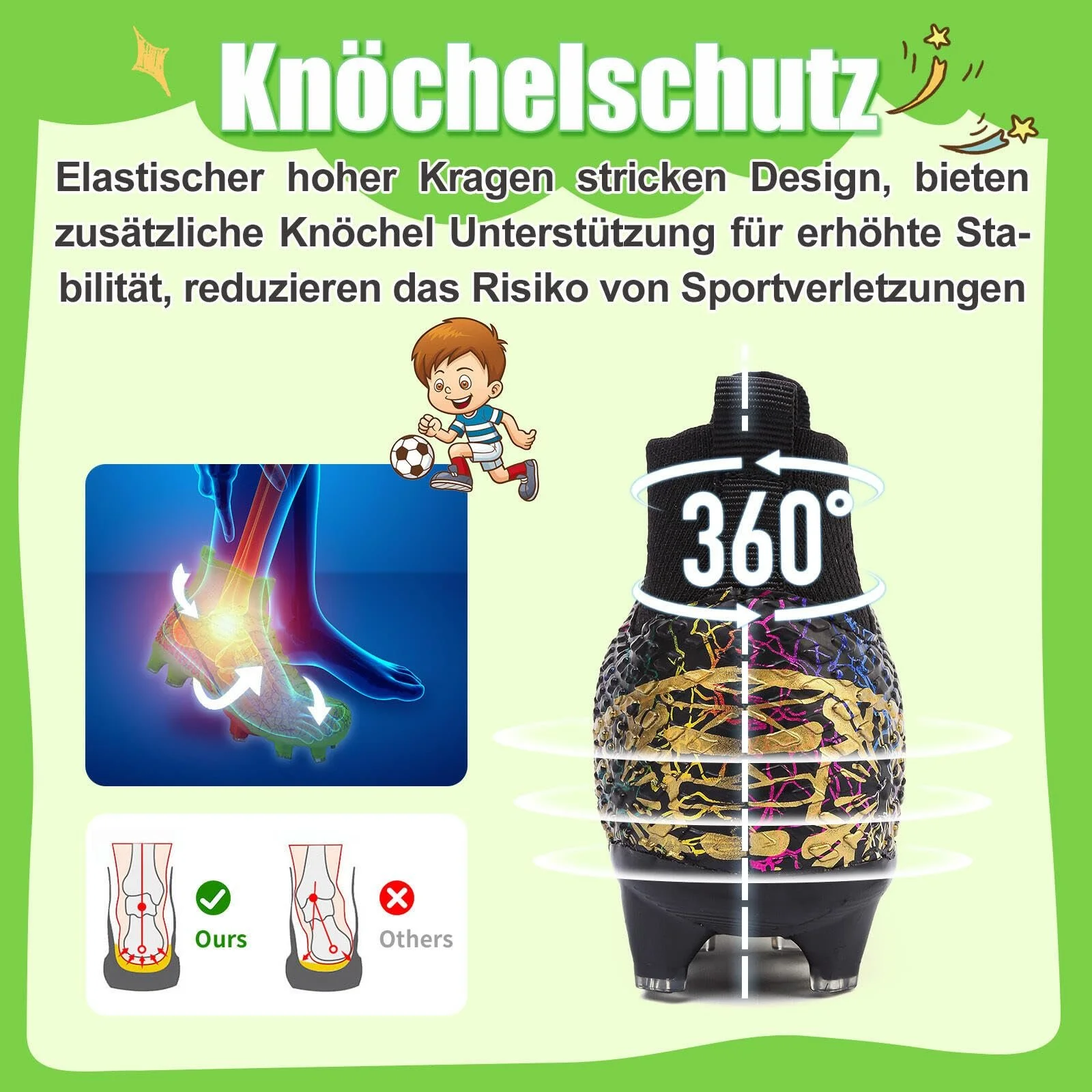 Детские футбольные бутсы для мальчиков и девочек Детские, фото №5 Детские футбольные бутсы для мальчиков и девочек Детские, фото №5