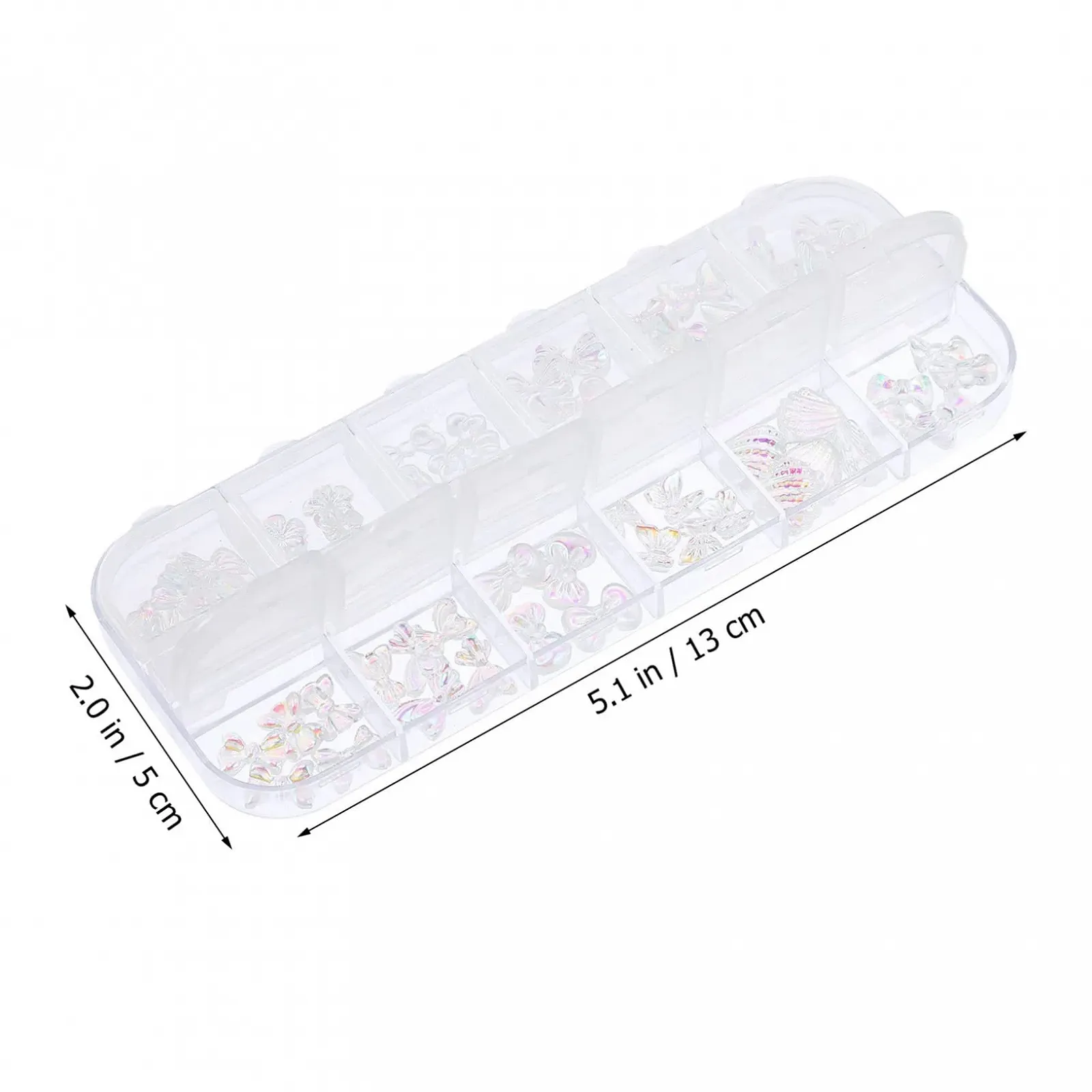 Аксессуары для ногтей Healeved 480 штук, драгоценные камни для ногтей, маникюр, украшения для мобильного телефона, акриловые подвески для ногтей, бабочки, кристаллы для украшения ногтей, фото №3