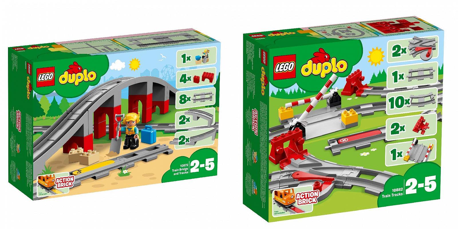Lego Duplo 2er Set 10872 Залізничний міст та колії + 10882 Залізничні колії, фото №1