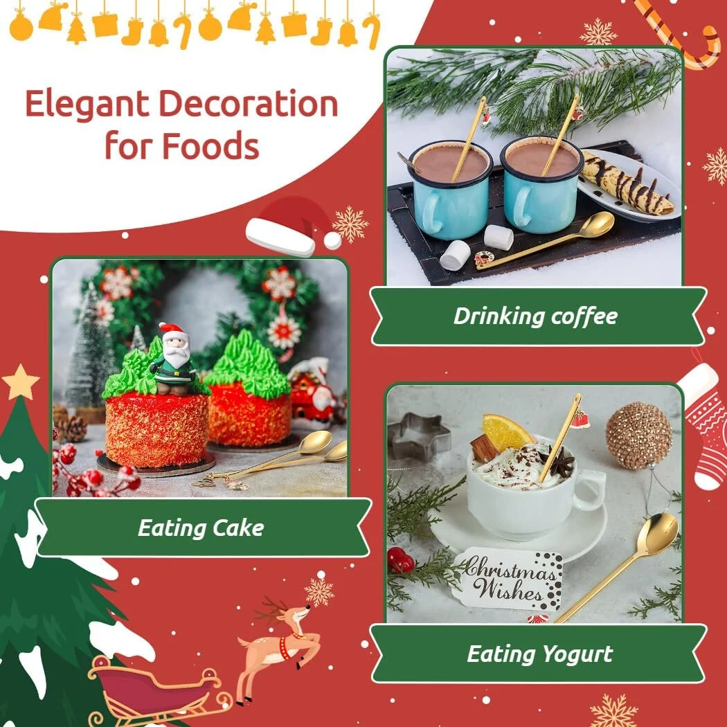 Ложка Чайна з нержавіючої сталі з довгою ручкою для змішування, 6 шт., фото №4