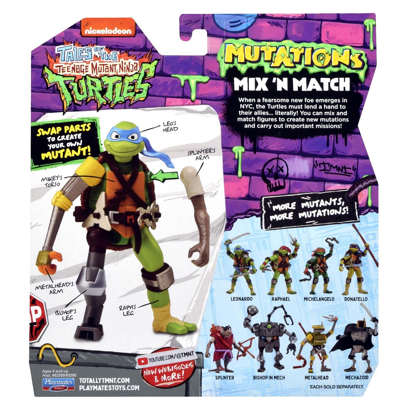 Фігурка Леонардо Playmates Toys Tales of Teenage Mutant Ninja Turtles: Mutations Mix & Match, фото №9
